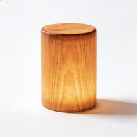 Cordless Wooden Table Lamp — Rechargeable Touch Lamp, 3 Brightness Levels