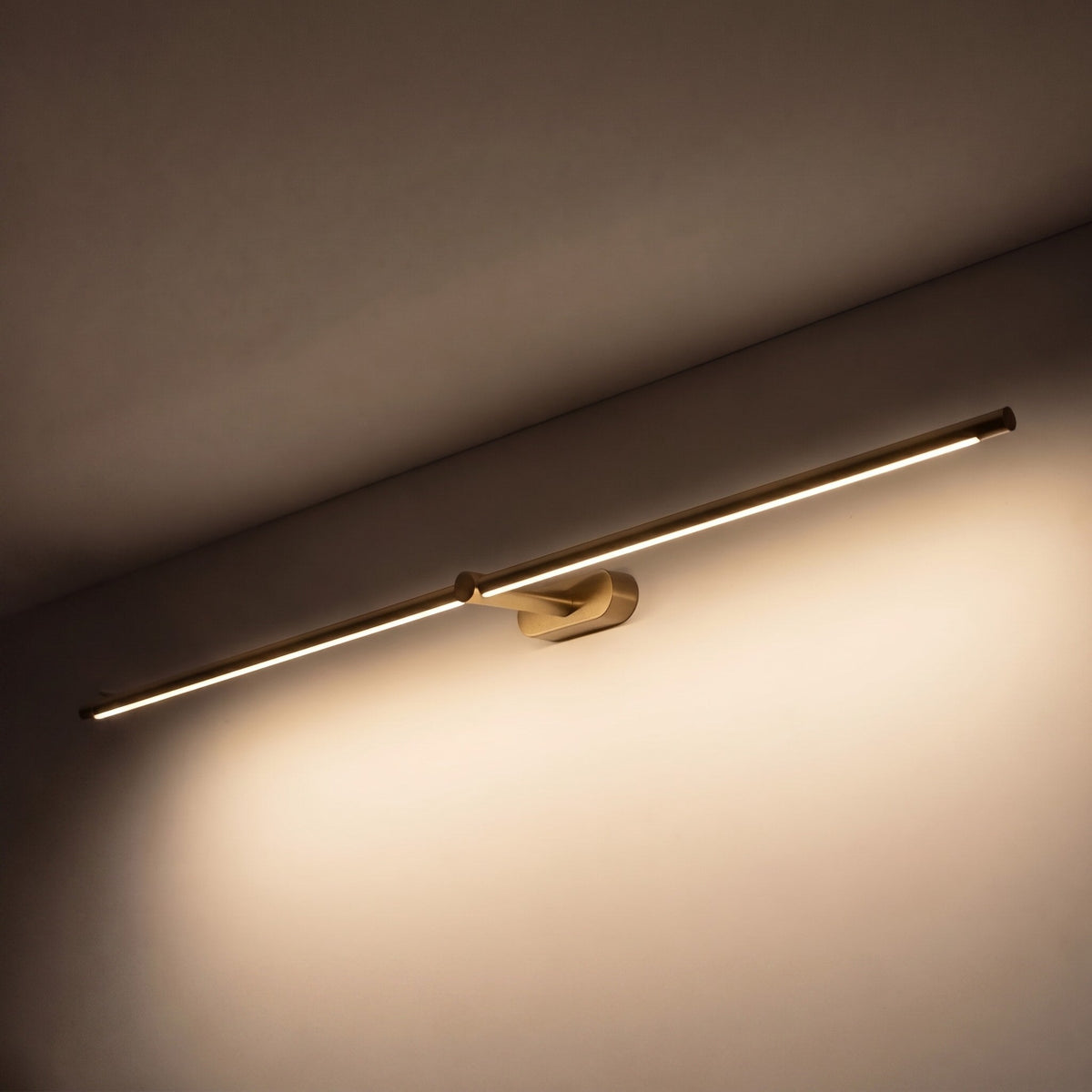Linear LED Vanity Wall Light — Adjustable Metal Bar Light