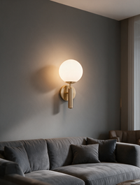 Orbelle glass ball wall sconce