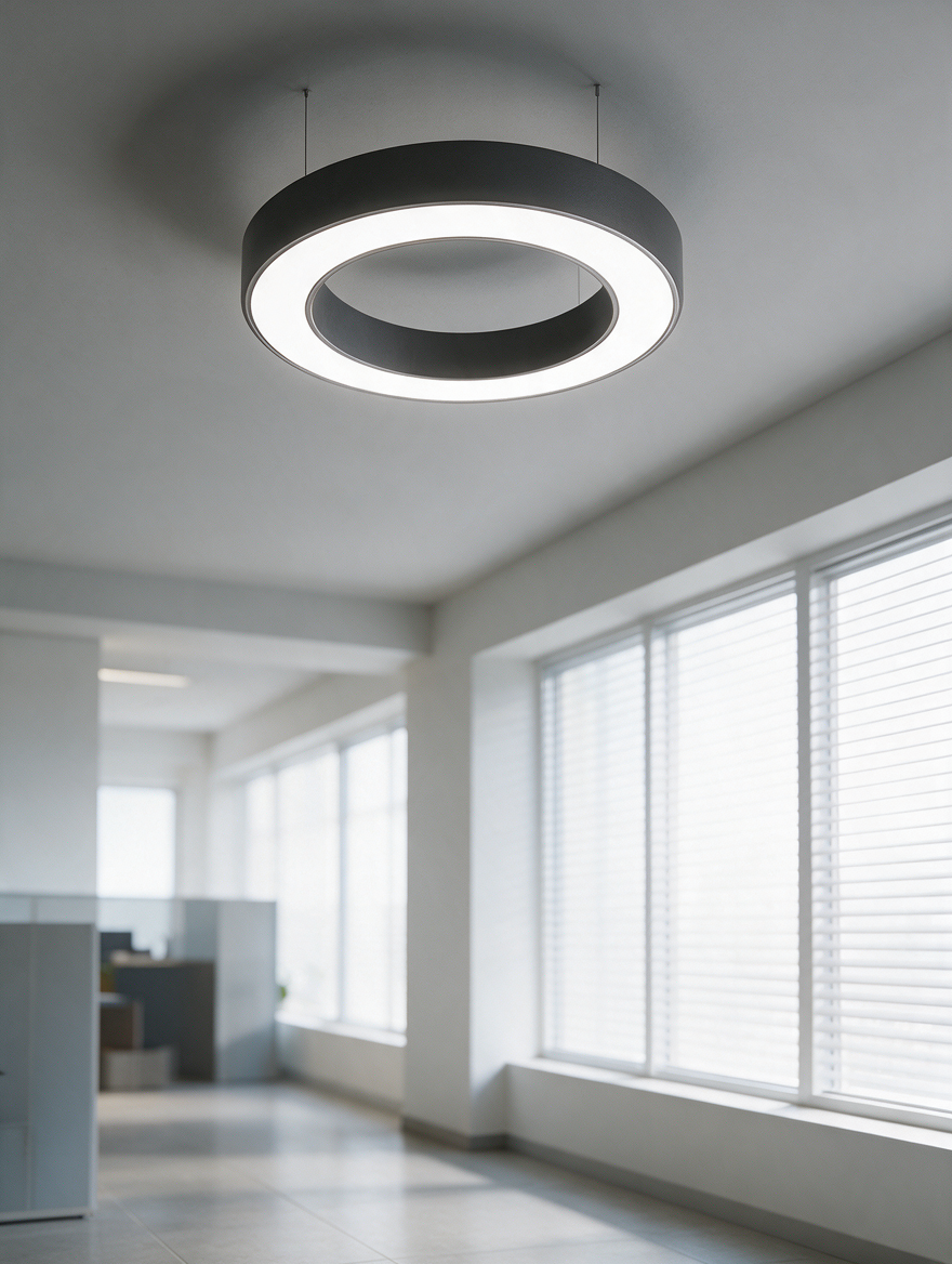 LED Ring Ceiling Light | Black or White, 3 Diameters