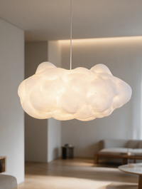 NimbusGlow cloud fabric pendant light