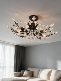 LustreLeaf crystal semi-flush ceiling light — view 3
