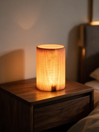 PineGlow cordless pine LED table lamp — view 2