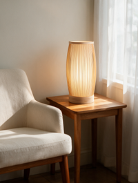 BambooGlow woven bamboo table lamp — view 3