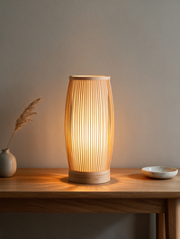 BambooGlow woven bamboo table lamp — view 4