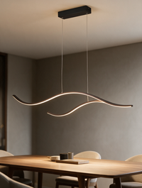 LuminaraWave curved LED linear pendant light — view 2