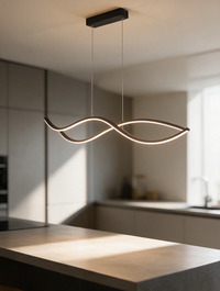 LuminaraWave curved LED linear pendant light — view 3