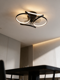 FloraBreeze flush mount ceiling fan with LED light — view 3