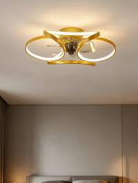 FloraBreeze flush mount ceiling fan with LED light — view 4