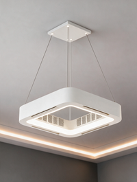 AeroLuxe bladeless ceiling fan with dimmable LED light — view 2
