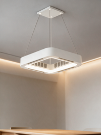 AeroLuxe bladeless ceiling fan with dimmable LED light — view 3
