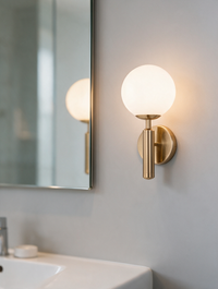 Orbelle glass ball wall sconce — view 2