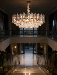 Celestia crystal chandelier with gold frame — view 3