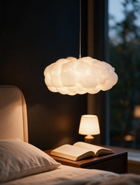 NimbusGlow cloud fabric pendant light — view 3