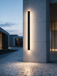 Noxara black outdoor linear wall light — view 4