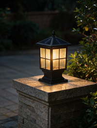 LuminaraStone solar or hardwired exterior pillar light — view 3