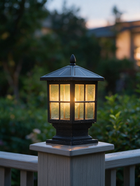 LuminaraStone solar or hardwired exterior pillar light — view 4