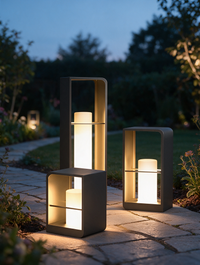 Nocturna solar or hardwired outdoor lantern — view 2