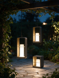 Nocturna solar or hardwired outdoor lantern — view 3