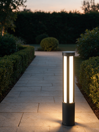 SolaraStone LED cylindrical bollard light — view 2