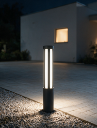 SolaraStone LED cylindrical bollard light — view 3