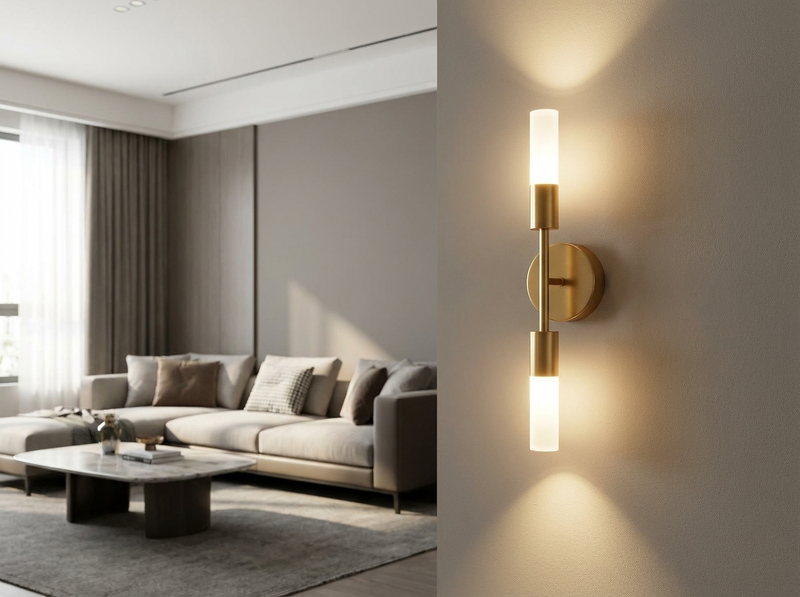 Luminara | Dual-Head Up & Down Wall Sconce, Gold or Black