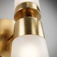 Luminara Dual-Head Up & Down Wall Sconce, Gold — close-up detail
