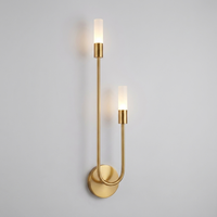 Luminara Dual-Head Up & Down Wall Sconce, Gold — clean hero