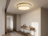 Luminara Crystal LED Flush Mount Ceiling Light — in-use hallway