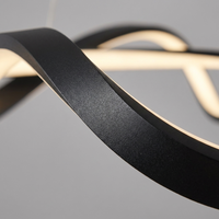 WaveformGlow Curved LED Pendant Light — close-up detail