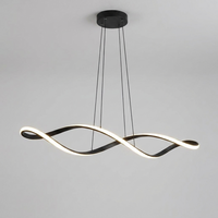 WaveformGlow Curved LED Pendant Light — alternate angle