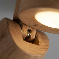 WalnutAura Wooden LED Ceiling Spotlight — close-up detail