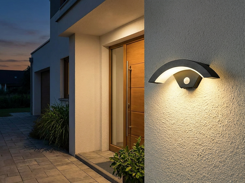 ArcadiaLight | Modern Motion Sensor Outdoor Wall Lantern for Safety
