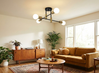 CelestialGlow Mid-Century Flush Mount Ceiling Light — lifestyle