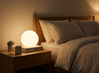 Lunara LED Moon Table Lamp — lifestyle
