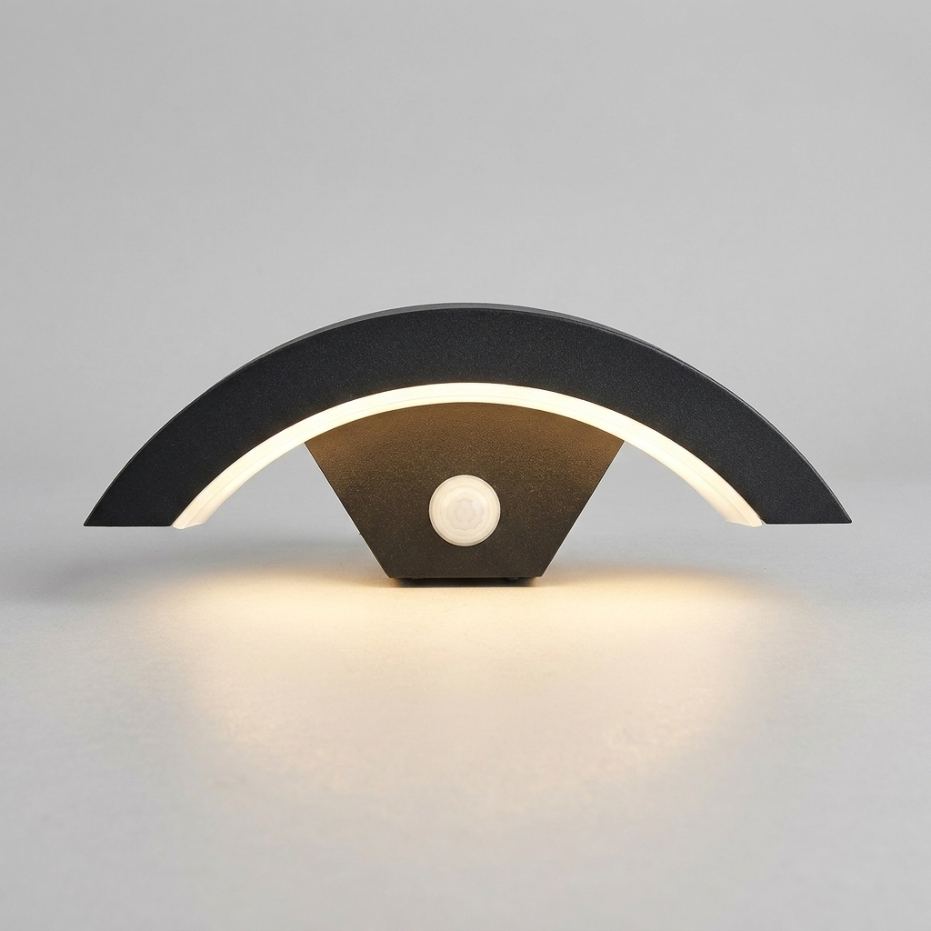 ArcadiaLight | Modern Motion Sensor Outdoor Wall Lantern for Safety