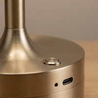 LuminaTouch Cordless Aluminium Table Lamp — close-up detail