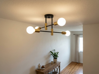 CelestialGlow Mid-Century Flush Mount Ceiling Light — in-use