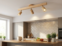 TimberGlow Wooden Ceiling Kitchen Spotlight — lifestyle