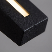 AquaBeam Black Outdoor Wall Light IP65 — close-up detail