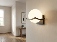 SiriusGlow Glass Globe Wall Sconce — lifestyle