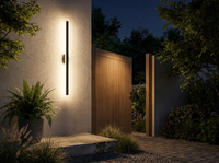FloriStone Black Outdoor Wall Lantern — in-use