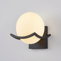 SiriusGlow Glass Globe Wall Sconce — alternate angle
