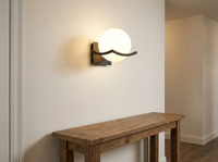 SiriusGlow Glass Globe Wall Sconce — in-use