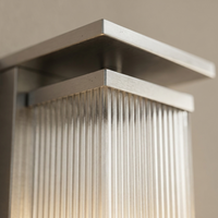 StellarGlow Stainless Steel Outdoor Wall Lantern — close-up detail