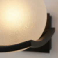 SiriusGlow Glass Globe Wall Sconce — close-up detail