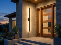 FloriStone Black Outdoor Wall Lantern — lifestyle