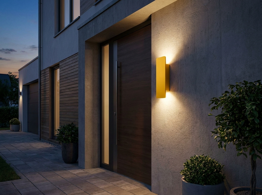 AuroraStone Durable Outdoor Wall Light Lantern — lifestyle