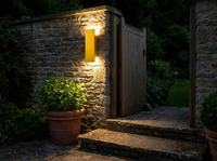 AuroraStone Durable Outdoor Wall Light Lantern — in-use