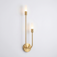 Luminara Dual-Head Wall Sconce — Gold finish